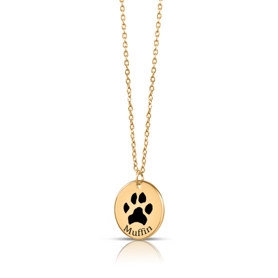 Actual Paw Print Necklace