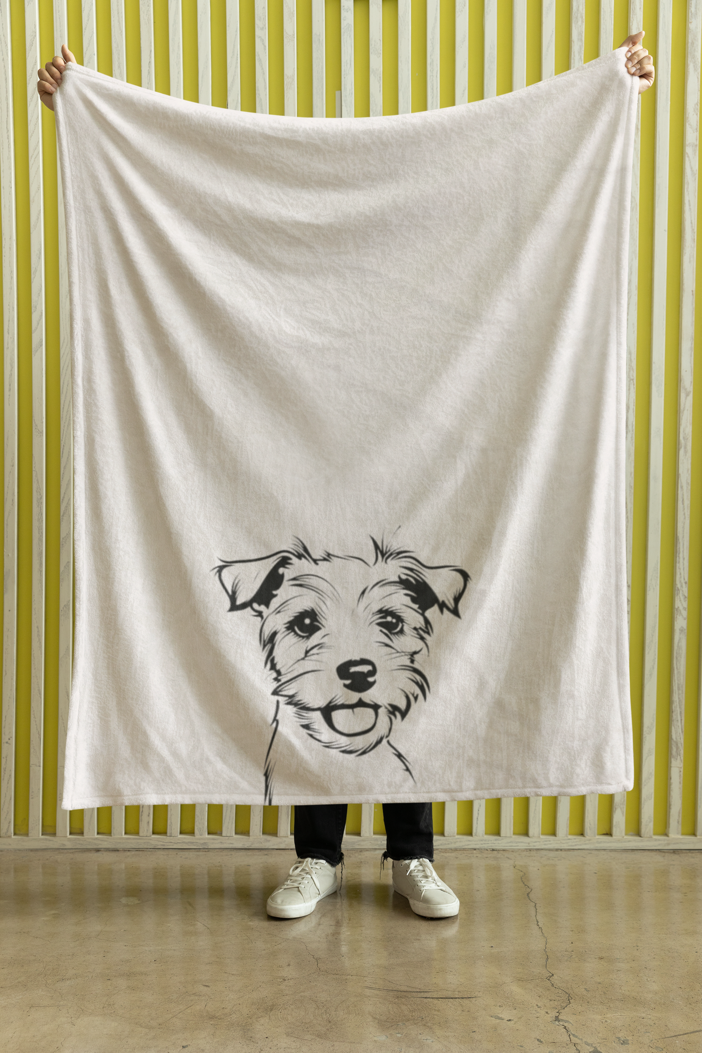 Terrier Velveteen Plush Blanket