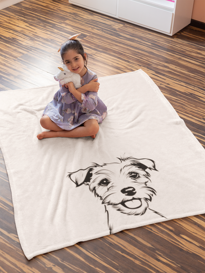 Terrier Velveteen Plush Blanket