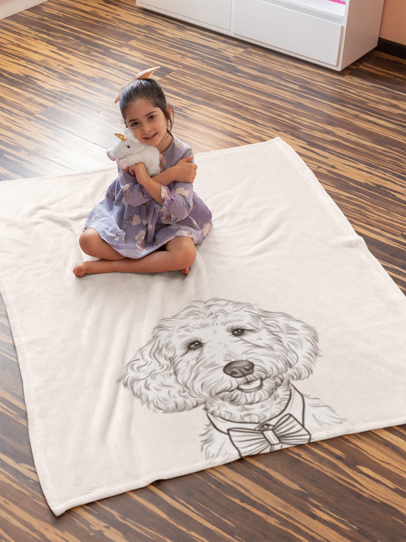 Goldendoodle Velveteen Plush Blanket