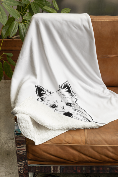 Terrier Sherpa Fleece Blanket