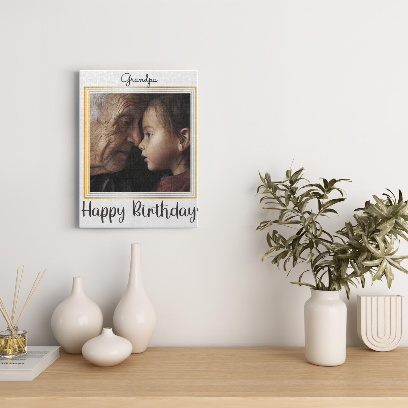 Photo Canvas Wrap Happy Birthday Gift